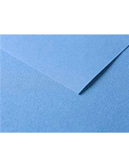 Papier dessin clairefontaine a grain 160g 1 surface grainee 1 lisse 50x65cm paquet 25f coloris bleu roi.