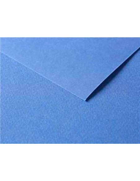 Papier dessin clairefontaine a grain 160g 1 surface grainee 1 lisse 50x65cm paquet 25f coloris bleu marine.