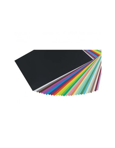 Papier dessin clairefontaine cartoline 50x65cm 270g coloris assortis paquet 25 feuilles.