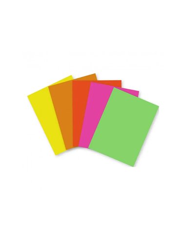 Papier affiche clairefontaine 29,7x42cm 90g coloris fluo assortis paquet 100 feuilles.