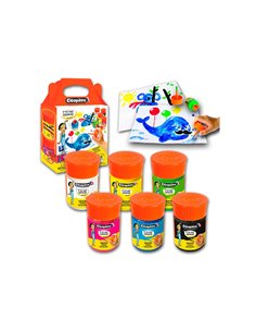 Gouache cleopatre lot de 6 ptit pots de 50 ml avec pinceau et entonnoir int gr coloris assortis. 2