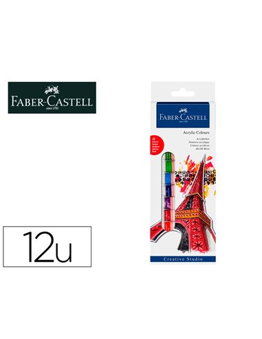 Peinture acrylique faber castell boite de 12.