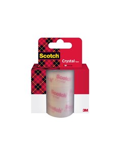 Ruban adhésif Scotch Crystal, lot de 3 – Recharge – 19 mm x 25 m – Transparent