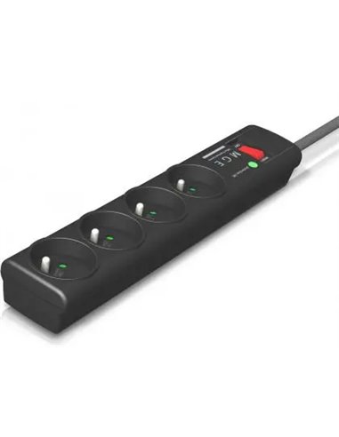 Multiprise eaton parafoudre 4 connecteurs etn 264x42x52mm.