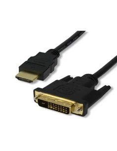 Cable video liaison double hdmi male 19 ports /dvi-d male longueur 2m.
