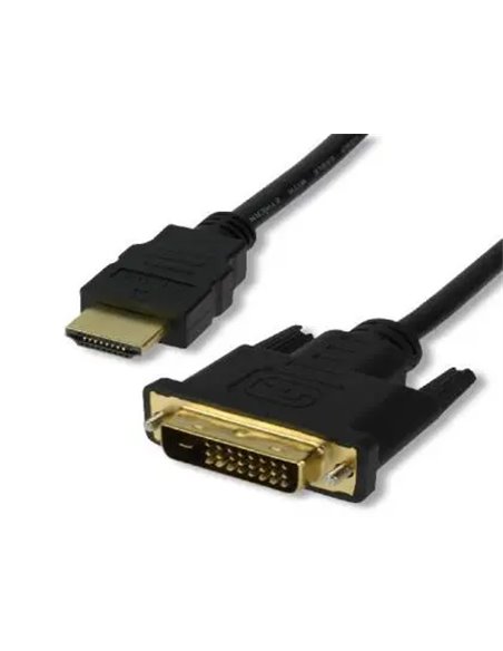 Cable video liaison double hdmi male 19 ports /dvi-d male longueur 2m.
