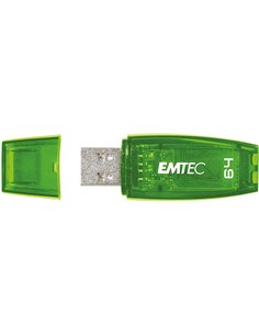 Cle usb emtec 2.0 serie runners c410 color mix 64gb capuchon coloris vert transparent. 2