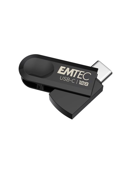 Cle usb emtec 3.2 type-c single c280 128gb coloris noir.