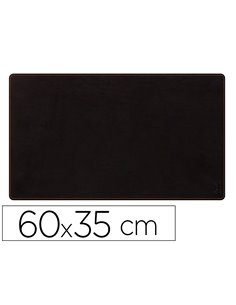 Sous-main rhodiarama souple simil cuir noir velout 60x35 cm.