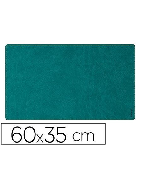 Sous-main rhodiarama souple simil cuir paon velout 60x35 cm.