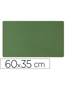 Sous-main rhodiarama souple simil cuir sauge velout 60x35 cm.