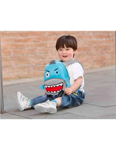 Sac a dos liderpapel baby finition peluche requin 260x100x240mm.