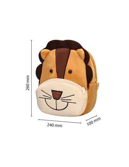 Sac a dos liderpapel baby finition peluche lion 260x100x240mm.