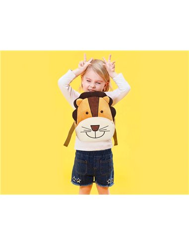 Sac a dos liderpapel baby finition peluche lion 260x100x240mm.