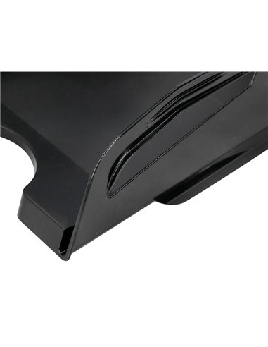 Corbeille a courrier q-connect plastique grande capacite avec poignee noire opaque 386x270x115mm.