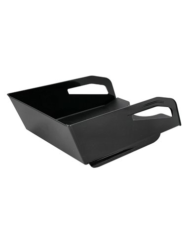 Corbeille a courrier q-connect plastique grande capacite avec poignee noire opaque 386x270x115mm.