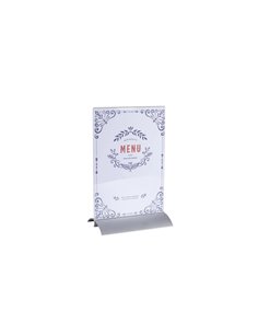 Porte-visuel exacompta acrylique vertical a4 socle aluminium coloris cristal.