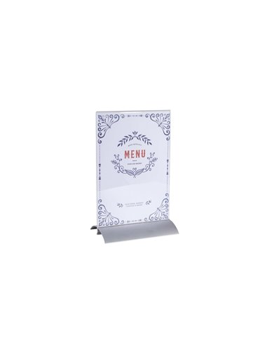 Porte-visuel exacompta acrylique vertical a4 socle aluminium coloris cristal.