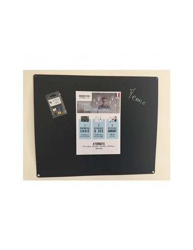 Tableau memento trio wonday 3 formes tableau noir blanc effacable a sec et aimant 48 x 58 cm.