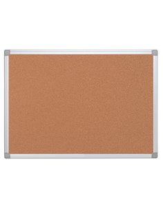 Tableau liège q-connect mural cadre aluminium résistance humidité accessoires fixation mur 1mm épaisseur 60x45cm. 2