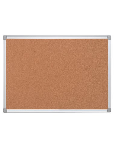 Tableau liège q-connect mural cadre aluminium résistance humidité accessoires fixation mur 1mm épaisseur 60x45cm.