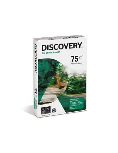 Papier discovery multifonction grand volume sans bourrage a3 75g/m2 blancheur 161 opacité 92 rigidité 100 500 feuilles.