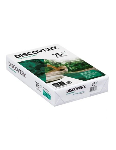 Papier discovery multifonction grand volume sans bourrage a3 75g/m2 blancheur 161 opacité 92 rigidité 100 500 feuilles.