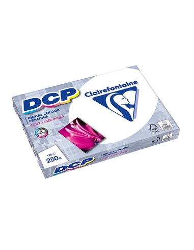 Papier clairefontaine multifonction laser couleur dcp haute qualite a3 250g/m2 blanc parfaite opacite paquet.