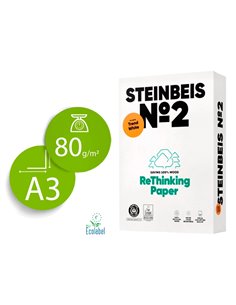 Papier steinbeis recycle multifonction n 2 - 80 gr a3 blanc.