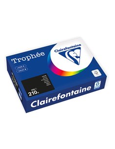 Ramette clairefontaine papier 250 feuilles a4 210g 21x29 cm coloris noir.