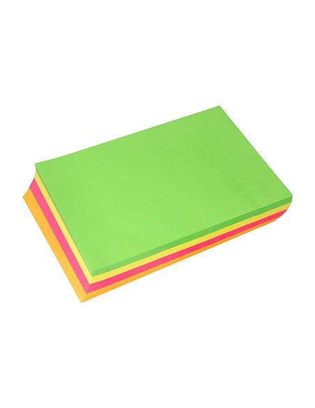 Papier couleur néon liderpapel multifonction a4 75g 4 coloris assortis néons jaune orange rose vert 500f.
