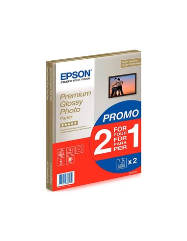 Papier photo epson glossy a4 255g/m2 2 en 1 15 feuilles.