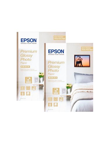 Papier photo epson glossy a4 255g/m2 2 en 1 15 feuilles.