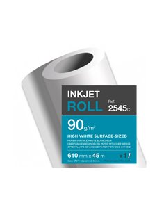 Papier clairefontaine extra blanc largeur 610mmx45m 90g application jet d'encre images photos poster bobine. 2