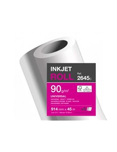 Papier clairefontaine plan extra blanc largeur 45mx914mm 90g application jet d'encre qualite photo bobine. 2