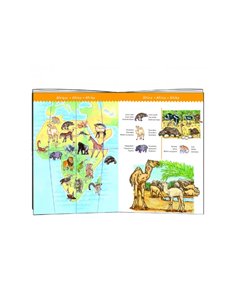 Puzzle interdacta animaux du monde 100 pcs 61x35cm + 1 livret + 1 poster.