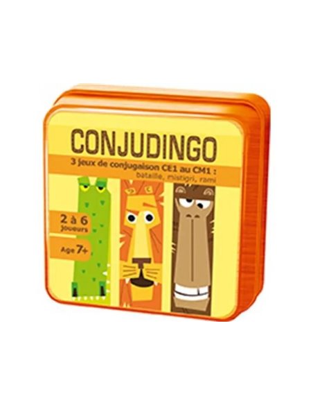 Jeu interdacta conjudingo ce1 107 cartes reversibles + 1 regle du jeu + rappel des conjugaisons.