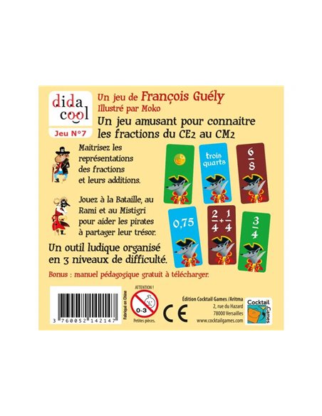 Jeu interdacta fractodingo cm1-cm2 102 cartes.