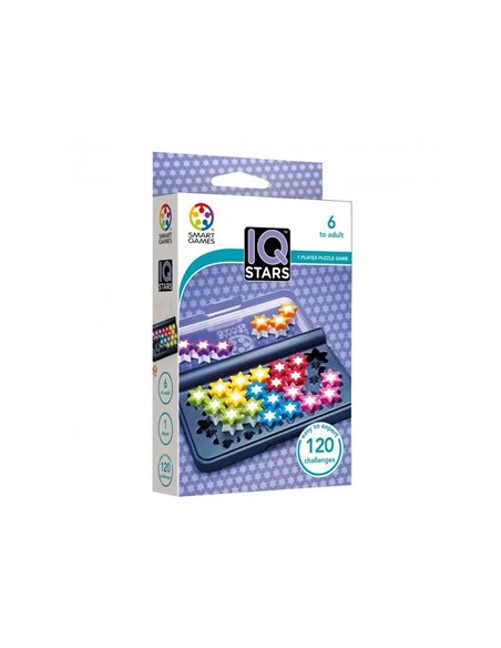 Jeu interdacta iq stars 1 boite rangement + 7 pcs jeu coloris et formes assortis + 1 livret 120 defis.