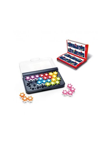 Jeu interdacta iq stars 1 boite rangement + 7 pcs jeu coloris et formes assortis + 1 livret 120 defis.