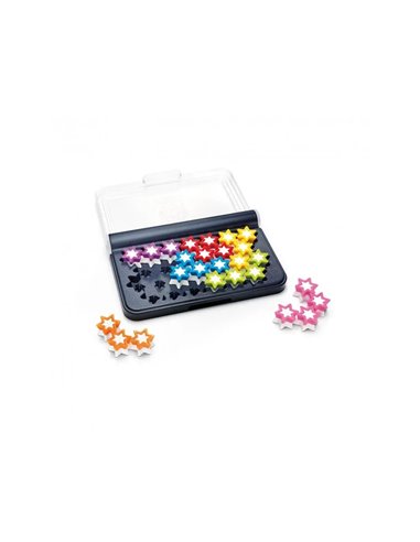 Jeu interdacta iq stars 1 boite rangement + 7 pcs jeu coloris et formes assortis + 1 livret 120 defis.