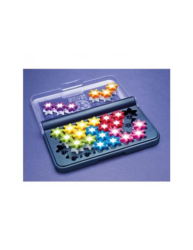 Jeu interdacta iq stars 1 boite rangement + 7 pcs jeu coloris et formes assortis + 1 livret 120 defis.
