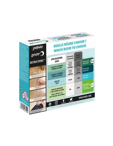 Resine cristal pebeo pour couler des formes dans des moules 150ml.