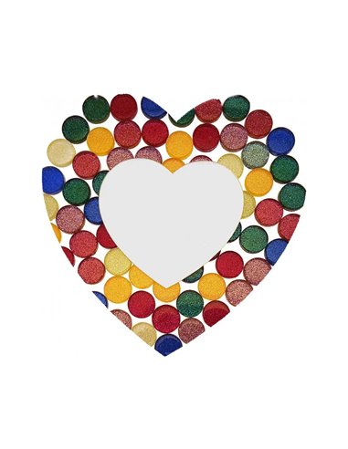 Lot de miroirs coeurs henbea 9x9 cm 10 unites.