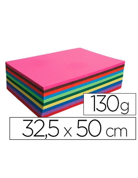 Papier dessin maildor carta cartonné 130g/m2 325x500mm coloris assortis paquet 60f.