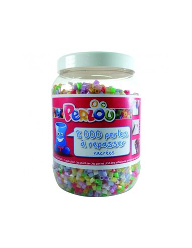 Baril de perles graine creative ludiques et colorees 8 000 perles coloris nacrees assortis.
