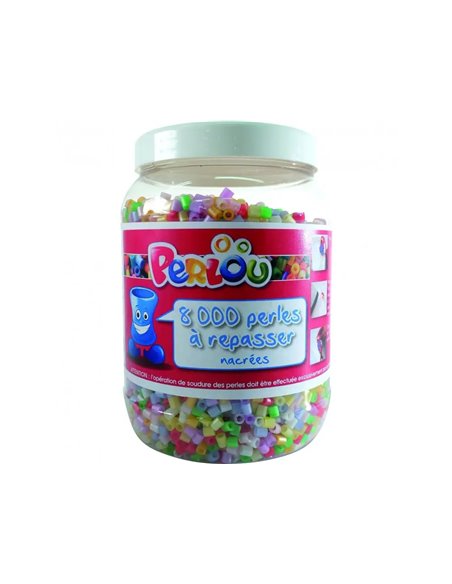 Baril de perles graine creative ludiques et colorees 8 000 perles coloris nacrees assortis.