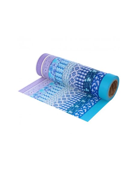 Ruban adhesif innspiro fantaisie metallise ultra mer 15mmx10m lot de 10 unites.