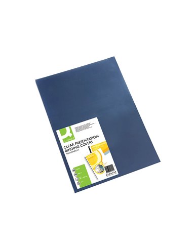 Plat couverture q-connect pvc incolore 150 microns a3 relieurs spirales peignes anneaux paquet 100 unités.