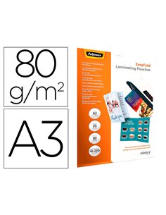 Pochettes plastification fellowes admire polyester transparent resistant eau format a3 80 microns bt de 25.